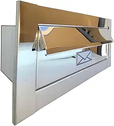 Caixa de Correio Para Muro Parede Aço Inox Embutir Moderna(INOX)