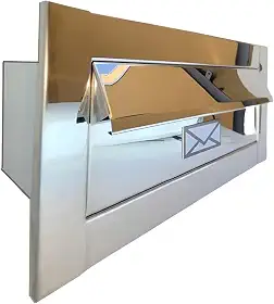 Caixa de Correio Para Muro Parede Aço Inox Embutir Moderna(INOX)