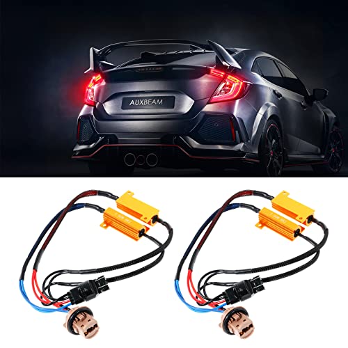 Auxbeam 7440 Anti Flicker Resistor Kit, 7440 7441 7443 7444 T20 Load Resistor Fix Signal Light Hype Flash/Error Code 50W 8-Ohm (Pack of 2) Auxbeam 7440 Anti Flicker Resistor Kit, 7440 7441 7443 7444 T20 Load Resistor Fix Signal Light Hype Flash/Error Code 50W 8-Ohm (Pack of 2)