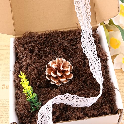 caiyjhao Lifelike Filamentous Moss is Used in Art Projects Autumn Theme Vase Stuffing Gift Decoration Romantic Crafts and Wedding Background Wall Display (Brown 3.5oz)