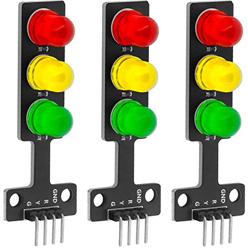 AZDelivery 3 x Mini Semaforo LED Modulo de Pantalla DIY Creativo Bricolaje 3.3-5V 8MM Compatible con Arduino con E-Book Incluido!