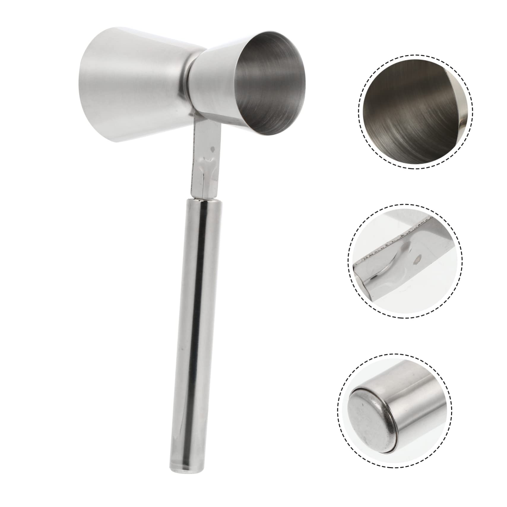 Garneck 1pc Measuring Cup Jigger Measurement Bar Jigger Double Cocktail Jigger Double Jigger Bartender Tool Jigger Tool Bell Jigger Wine Glasses Drink Mixer Measurer Silver Stainless Steel