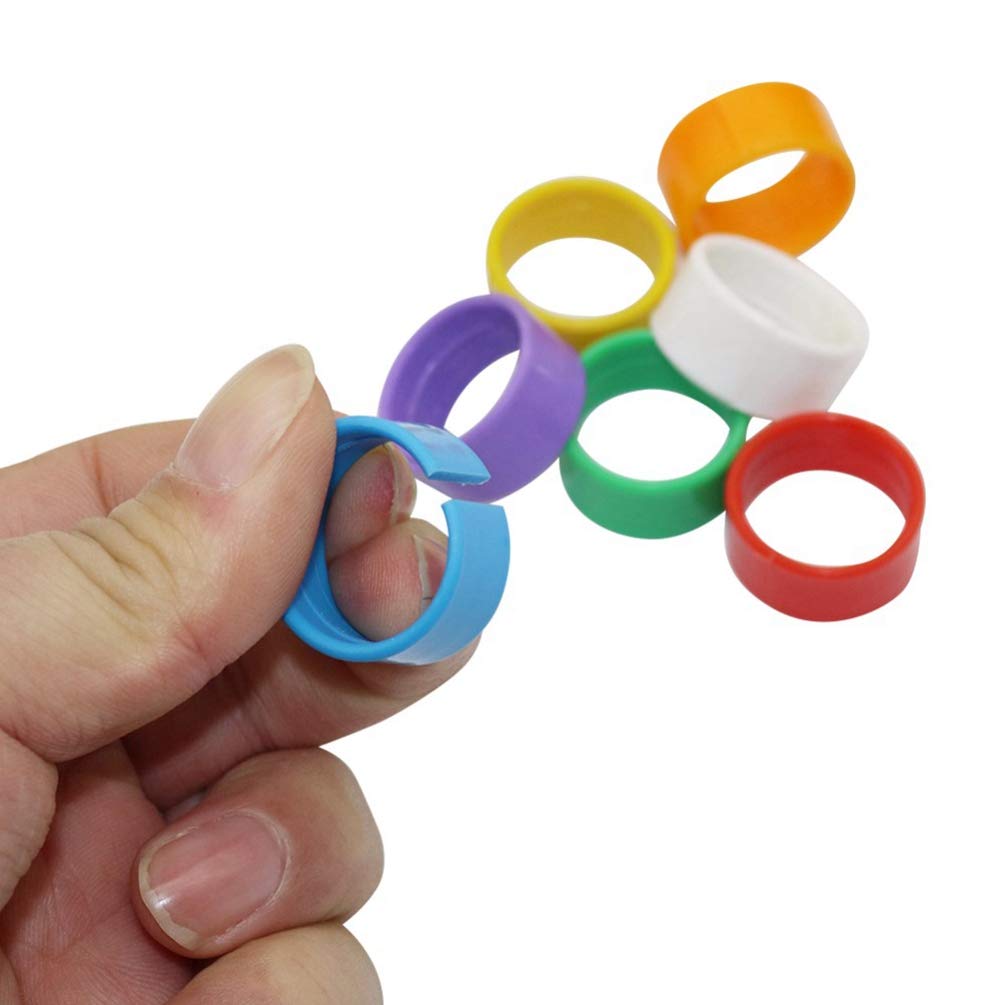 Anillos numerados for patas, anillos for de pájaros, 700 piezas, for, pollitos, pato, loro, con clip, anillo for pie, suministros for, rojo, 2,0 cm(Red,1.6cm)