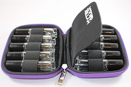 Essential Oil Carrying Case Holds 10 Bottles Perfect for Roller Bottles 5ml - 10ml Multiple Colors! (1 Pack, Purple)
