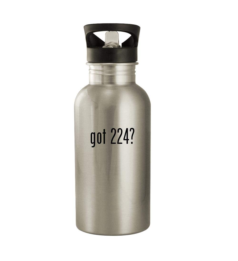got 224? - 20oz Stainless Steel Water Bottle, Silver