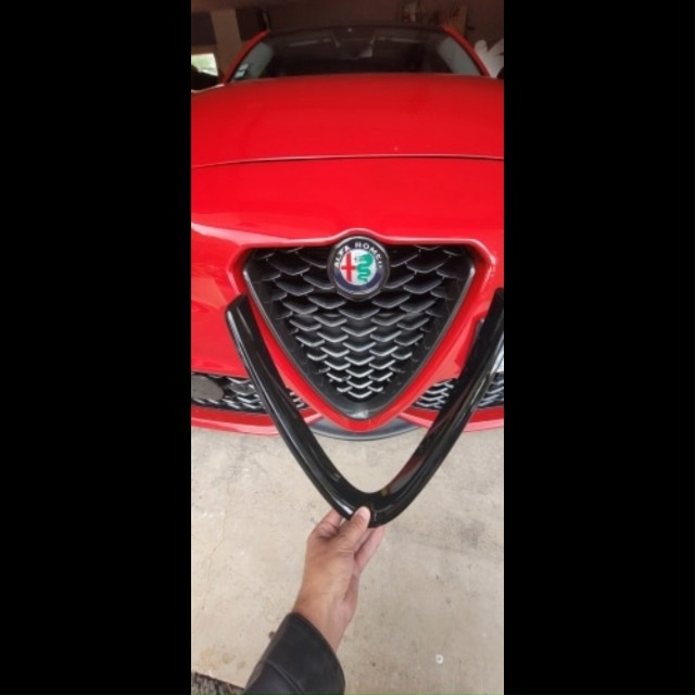 Paraurti Anteriore Per Alfa Romeo Giulia/Stelvio 2017-2020 - Nero Lucido Anti-Graffio - Foto 4