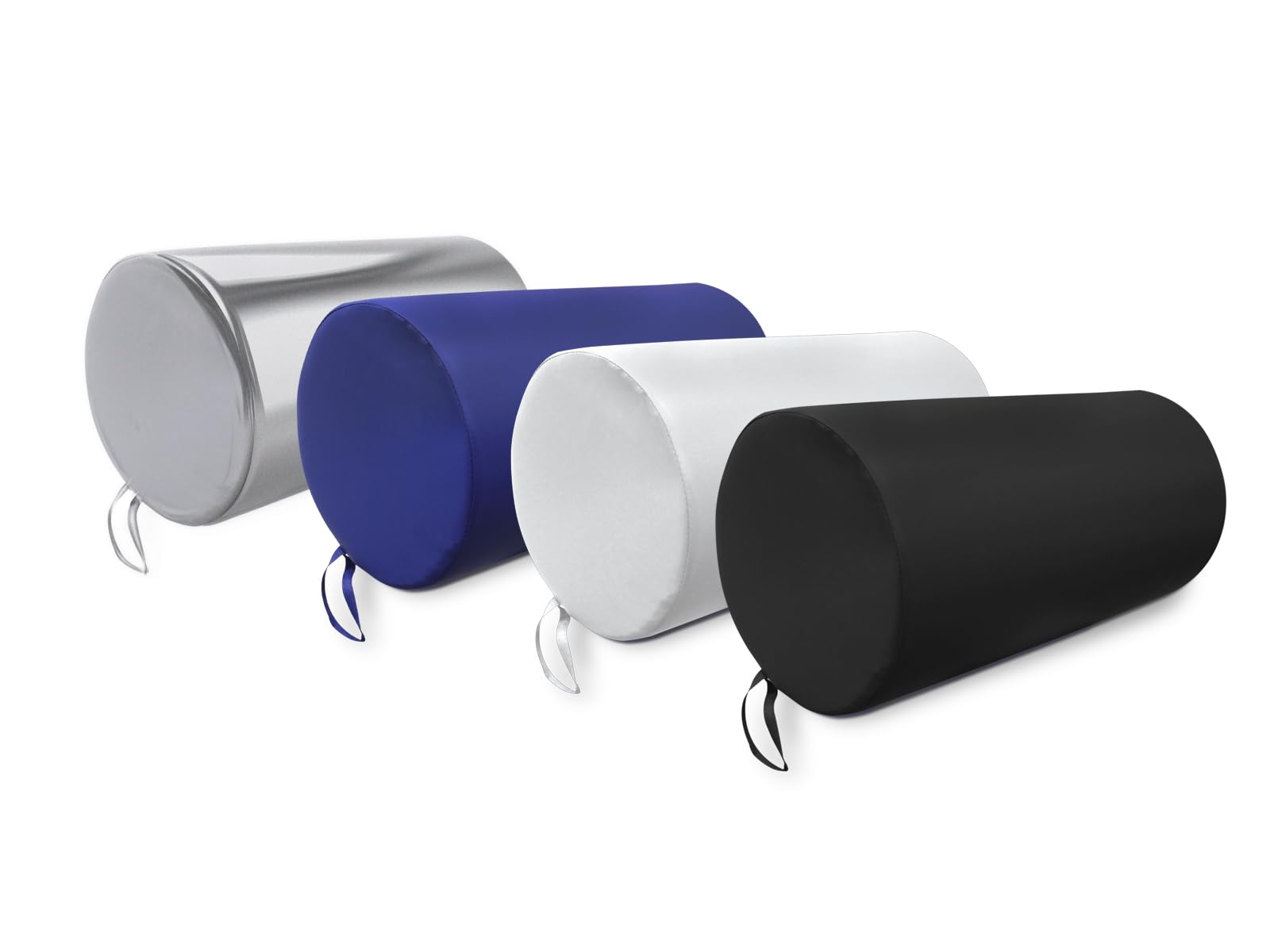 WELLCORE - Cojín Masaje Cilindro | 60x30 cm | Diseño para Masajes y Fisioterapia | Asa y Cremallera | Relleno de Espuma, Negro