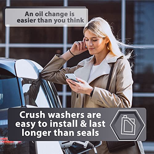 15Pcs Oil Drain Plug Crush Washer Gasket Seal – 14Mm Replacement For Mitsubishi - Oem Md050317 Fits Eclipse Cross Galant Lancer Mirage Outlander 1985-2023 By Automajor #TOP4