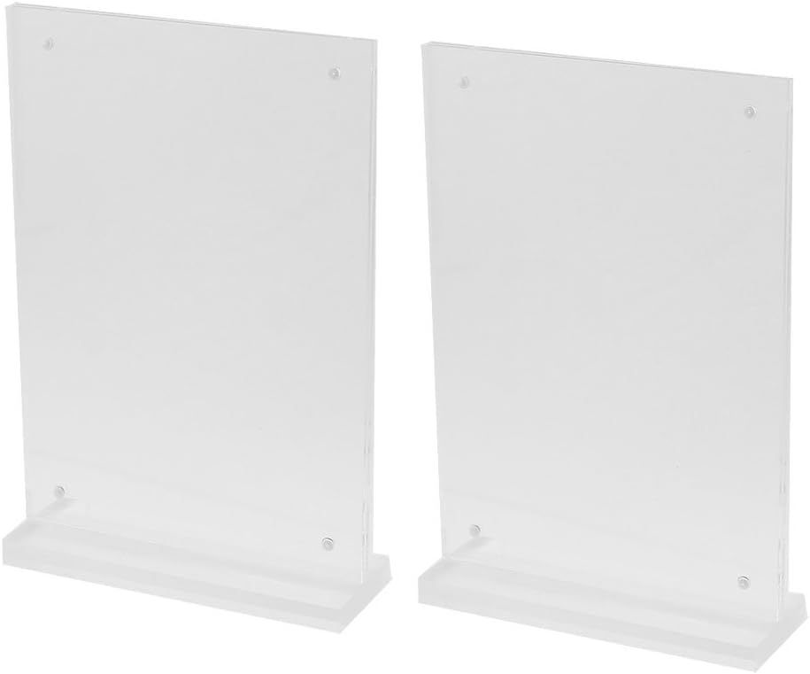 2Pcs Magnetism Vertical Advertising Tag Card Display Stand Menu Price Holder 21x14.8cm (166e27b699655e4a1d240aacaeba08e4)