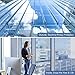 rabbitgoo One Way Window Film Daytime Privacy Mirror Window Tint for Home Office, Heat Control Sun Blocking Anti UV Reflective Tinting Film Glass Window Door Covering,17.5 in X 6.5 Feet, Silver