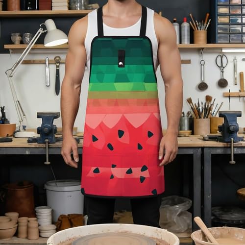 Delantal de trabajo con diseño Gradient Watermelon y bolsillos miniatura 4