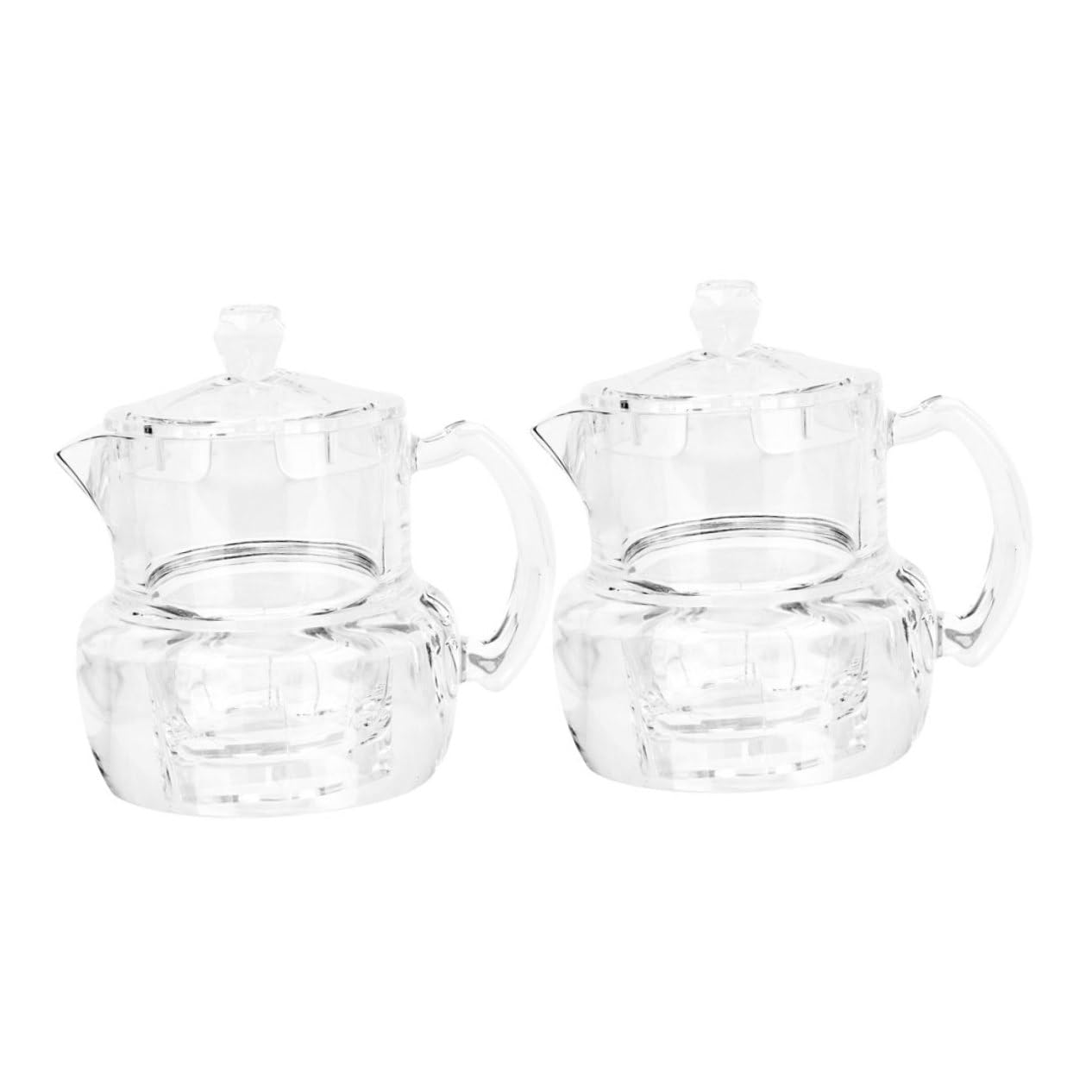 OUNONA 2pcs Acrylic Honey Dispenser Syrup Jar for Maple Syrup No Mess Design for Easy Pouring Container for Honey Jam Liquid Foods Stylish Kitchen Storage