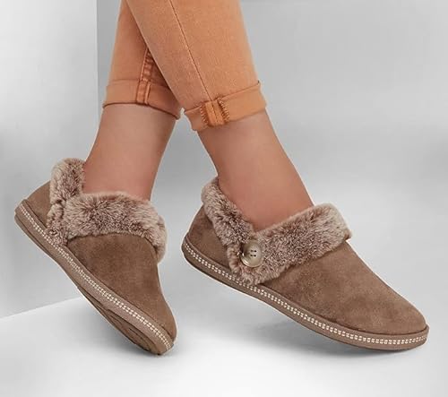 Skechers Skechers Women's Cozy Campfire-Fresh Toast Slipper, Dark Taupe, 10