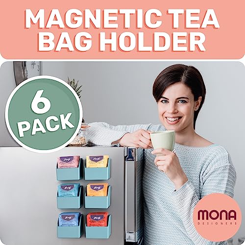 Snapklik.com : Mona Magnetic Tea Bag Organizer - Set Of 6 Individual ...