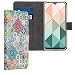 Produktbild kwmobile Hülle kompatibel mit Samsung Galaxy A20e - Kunstleder Wallet Case mit Kartenfächern Stand Marokkanische Fliesen bunt Blau Rot Hellbraun