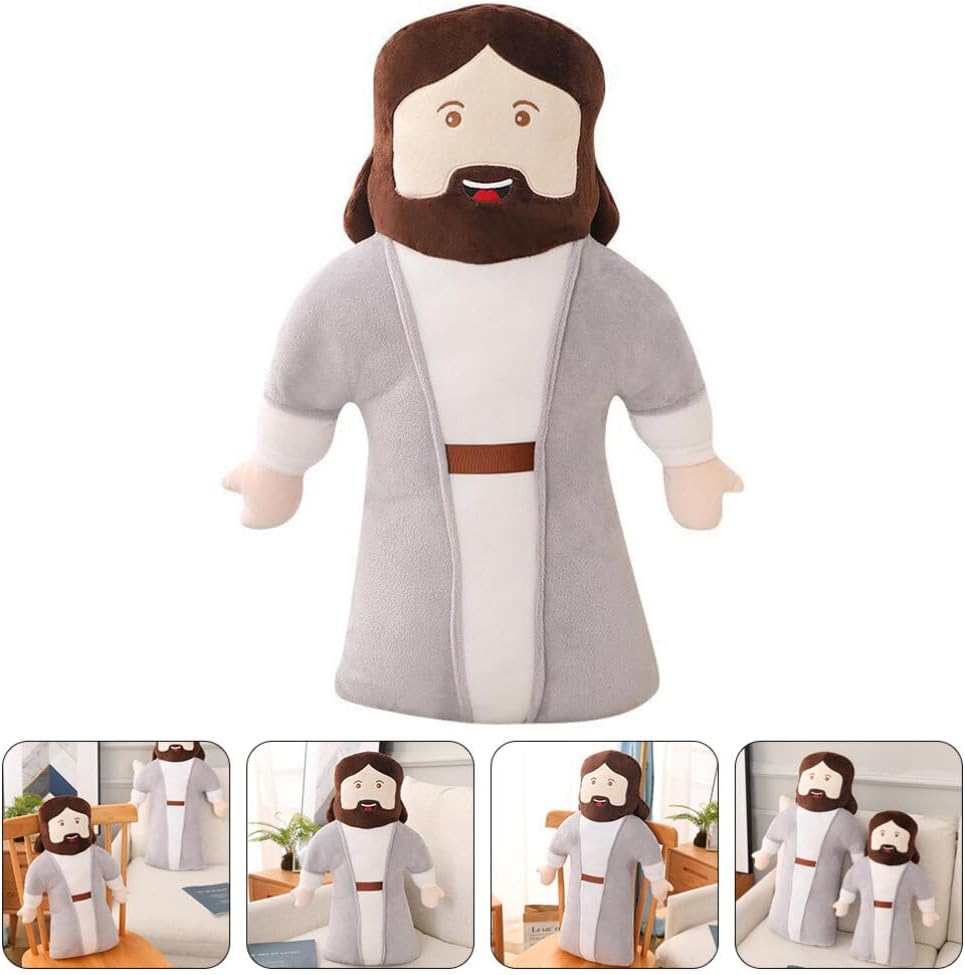 20inch Jesus Plush Doll Stuffed Dolls Cartoon Jesus Pillow Savior Plush Present for Home Easter Christmas Decoration
