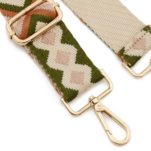 Image of ZOOEASS Wide Shoulder Strap Adjustable Replacement Belt Guitar Style Crossbody Bag Handbag Strap Multicolor Canvas Straps(Wide:1.5in)(Color11)