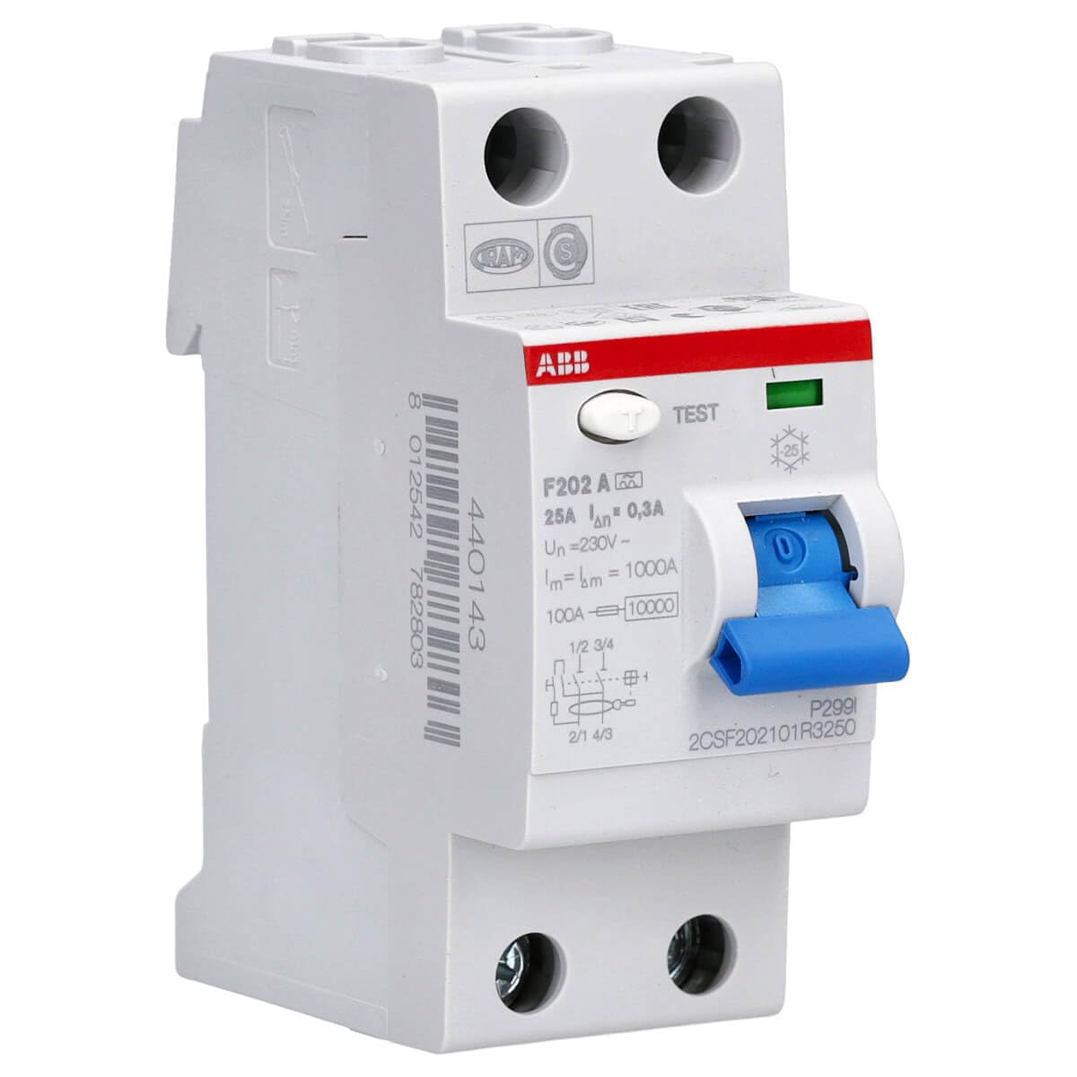 ABB F202 A 25A 300MA INTERR.DIFFERENZ. PURO 2P