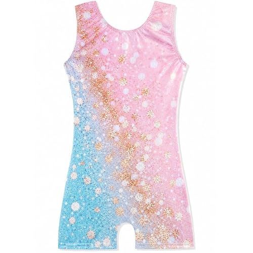 HOZIY Gymnastics Leotards for Girls Unicorn Aurora Rainbow Mermaid Dinosaur Cupcake Sparkle Biketard Toddlers Kids Children