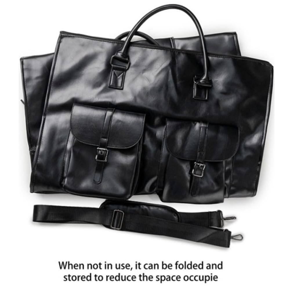 Garment Bag for Travel Unisex 2 en 1,Bolsa de Traje,Bolsa de Ropa Convertible,Bolsa de Viaje Plegable,Impermeable,Portatrajes hombre viaje y mujer,para Viajes,escapadas,Viajes de Negocios (Black)