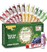 Yopela 28 Pack Natural Lip Balm Bulk with Vitamin E and Coconut Oil - Moisturizing, Soothing, and...