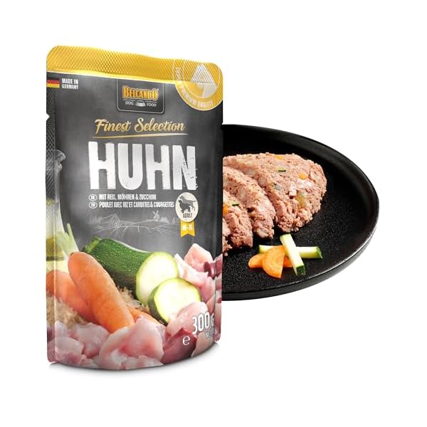 Belcando Frischebeutel [Huhn & Reis mit Zucchini & Möhren] | Nassfutter für Hunde | Feuchtfutter Alleinfutter im Einzelportionsbeutel – Bild 5