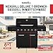 Nexgrill Deluxe 6+1 Brenner Gasgrill matt schwarz – Grill Gas mit Seitenkochfeld, porzellanbeschichteten Gusseisenrosten, Edelstahlbrennern, Ideal für Gartenpartys & Outdoor BBQ