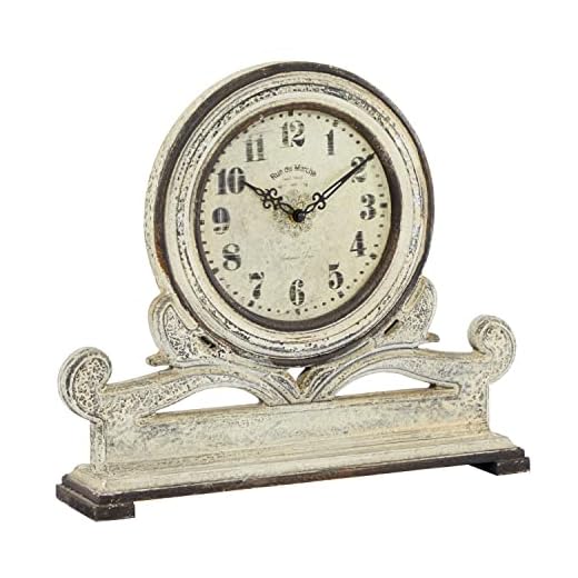 Deco 79 Country Wood Clock, White