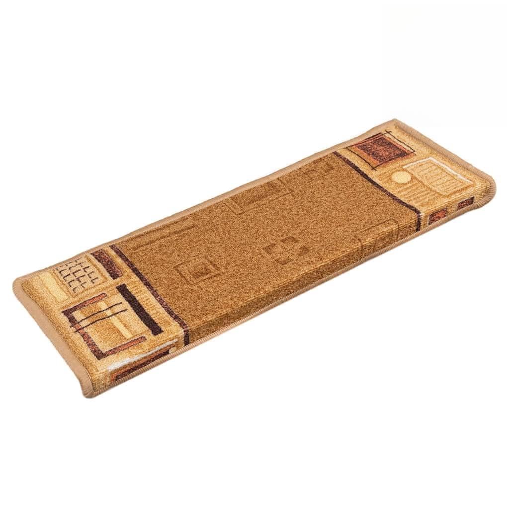 Samoprzylepne maty na schody, 5 sztuk, 65 x 21 x 4 cm, beżowe