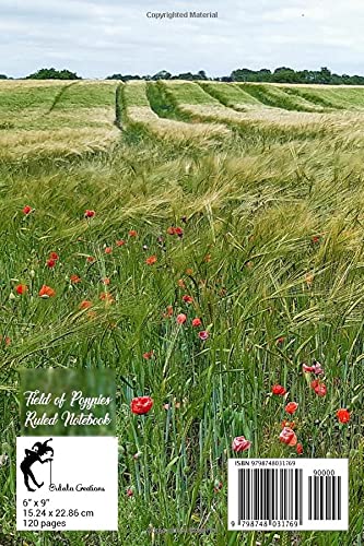 Field of Poppies Ruled Notebook: Full Color Lined Journal - 120 pages - Image 2