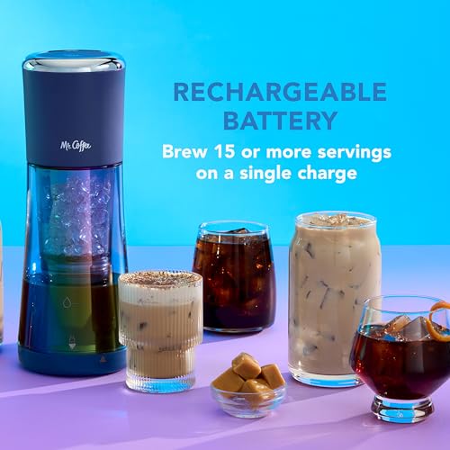 Image of Mr. Coffee Express Cold Brew Coffee Maker, 10-Minute Cold Brew Coffee Machine, Indigo