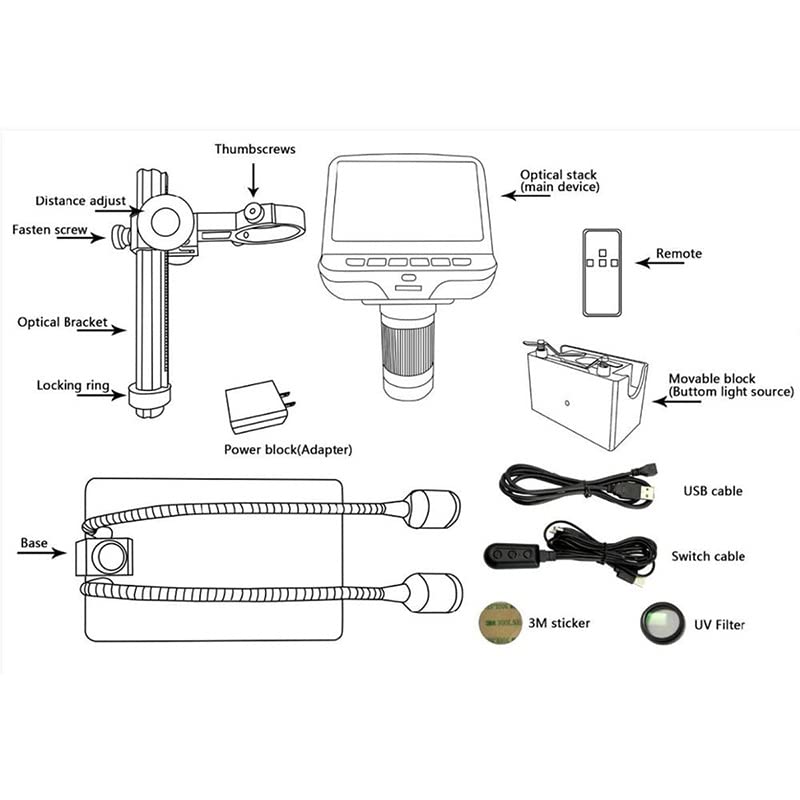 Microscope AD106S&AD106 USB Digital Microscope for Sorldering Electronic Magnifying(AD106S)