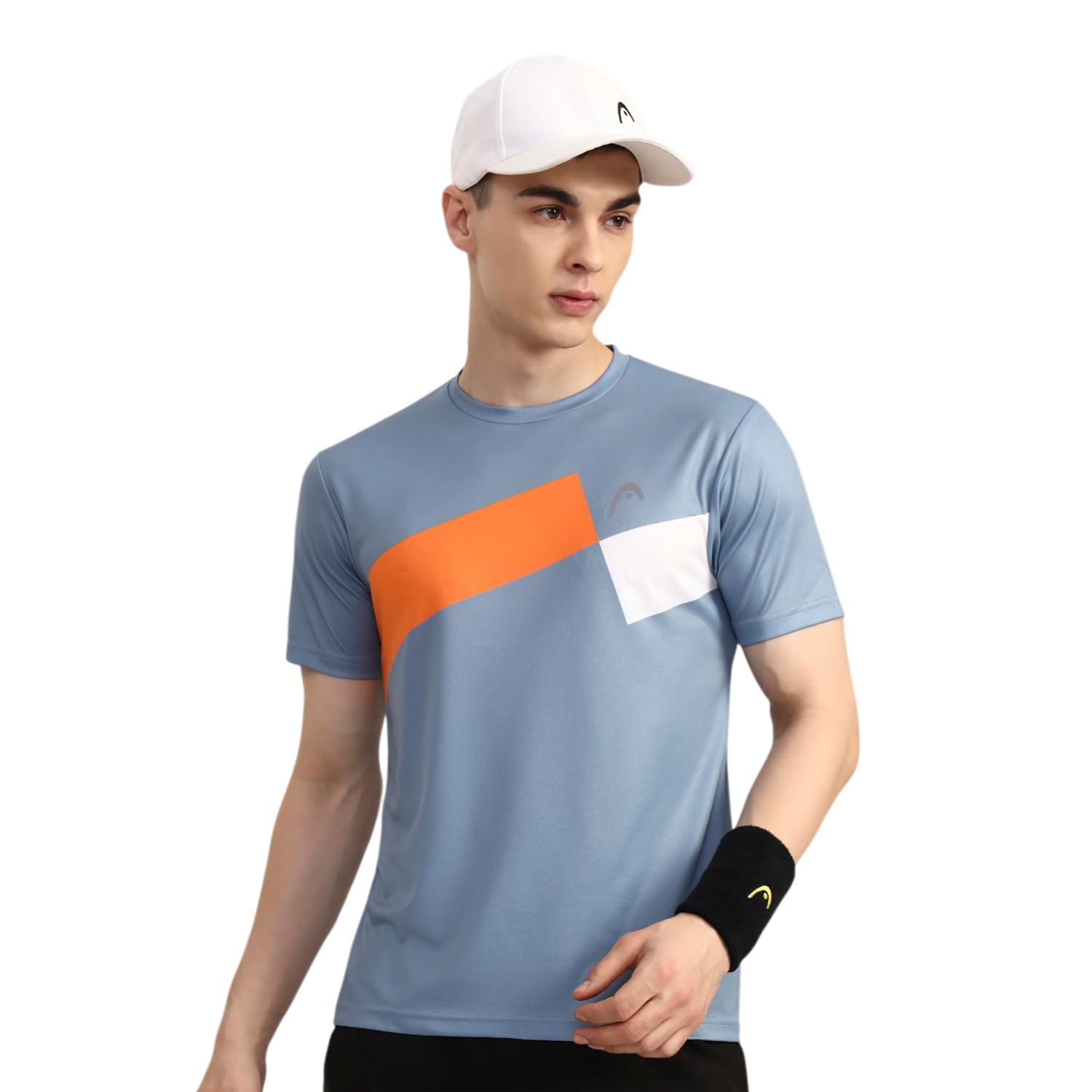 HCD-399 Round Neck Tennis T-Shirt for Mens, Colour - Charcoal, Size - XL-image-7