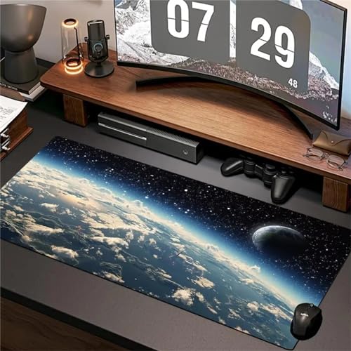 Aimaor Tappetino mouse Universo magico scrivania di grandi dimensioni con base in gomma antiscivolo e impermeabile,Bordo esteso della cucitura，lavabile,Adatto uso domestico e ufficio 600x300mm