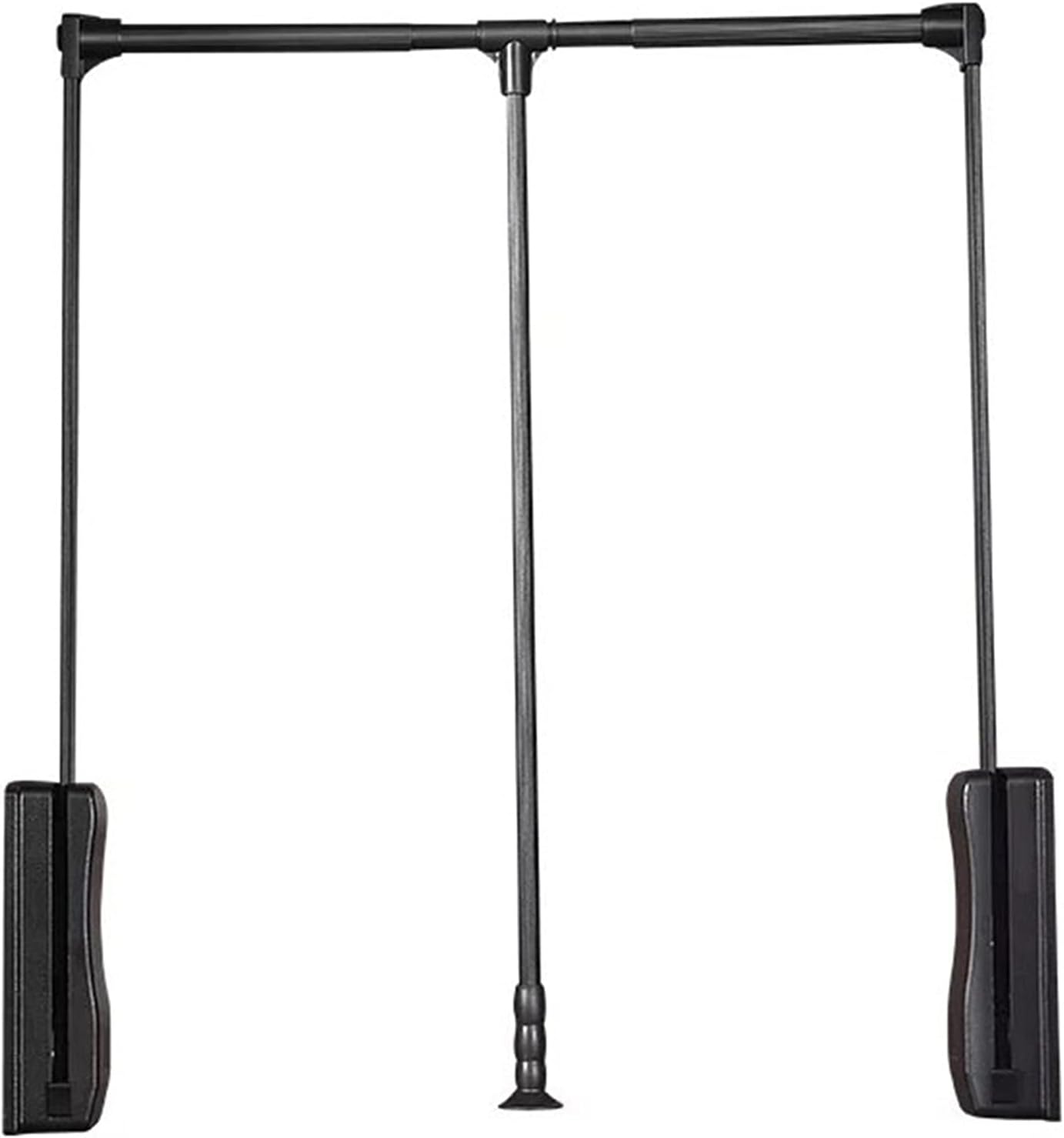 Wall-Mounted Adjustable Pull-Down Wardrobe Guide Rails, Space-Saving Hangers with Soft Reset, Load-Bearing 30KG, 600-830mm Width for Easy Access and Organization