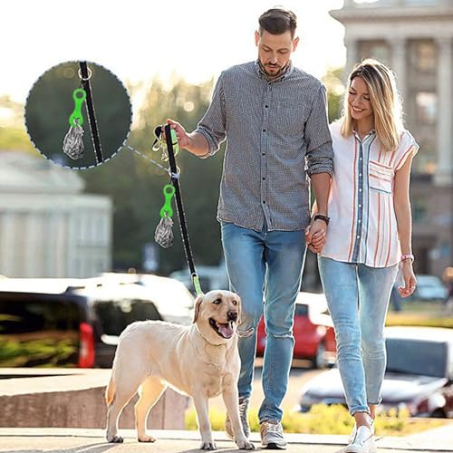 KASESSS 6 Pcs Dog Waste Carrier, Hands Free Silicone Dog Poo Bag Holder for Leash Walking Accessory, Black, Green, Blue, Pink - Image 4