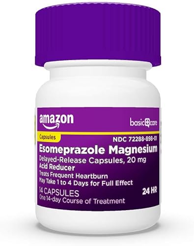 Miniatura 10 de Tienda Basic Care Cápsulas de liberación retardada de magnesio de esomeprazol 20 mg reductor de ácido 42 unidades