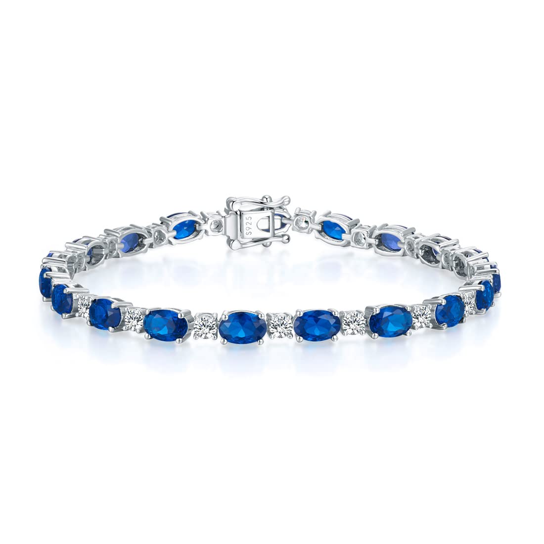 GEMLANTO 925 Sterling Silber Tennis Armband Damen Geburtsstein Schmuck