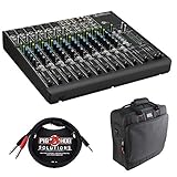 Mackie 1402VLZ4 14-Channel Compact Mixer with G-MIXERBAG-1515 Padded Nylon Mixer/Equipment Bag & PB-S3410 3.5 mm Stereo Breakout Cable, 10 feet Bundle