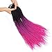 Ombre Senegalese twist 2x Synthetic crochet braiding hair 5 packs/lot 24inch (black pink)