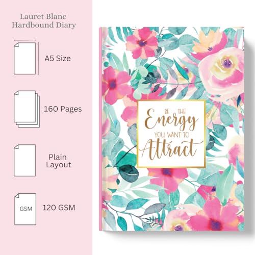 Image of LAURET BLANC Hardcover Unruled Notebook- 120GSM Natural Shade Paper, 150 Plain Pages (Style 10)