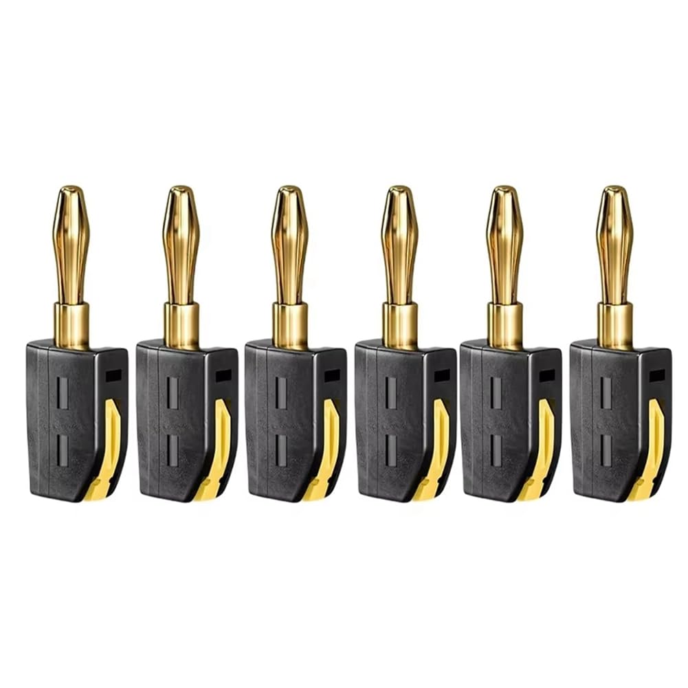 Littimoon 32A 4mm Banana Plug Solderless Quick Connect High Current Gold-Plated Connectors Audio Copper Speakers Amplifier