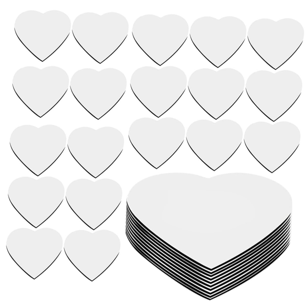 DOITOOL 30 Stück Weiße Wärmesublimationsmagnete aus Magnetmaterial zum Basteln und Dekorieren des Kühlschranks mit Starker Haftkraft für Zuhause und Selbstgemacht