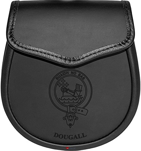 Sporran cuir MacDougall écossais kilt sacoche homme écusson clan celte I LUV LTD