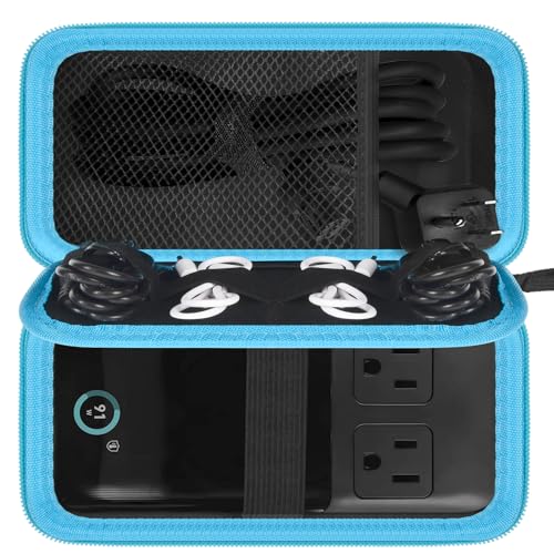 Travel Case for Anker 727/ Prime 6-in-1 USB C Charging Station (GaNPrime 101W), Power Strip Organizer Bag for Cables and Accessories - Blue (Box Only)