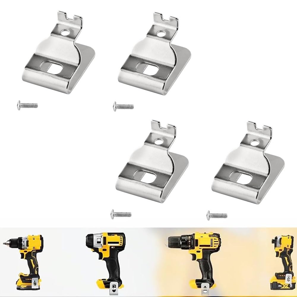 8 clip per cintura, in acciaio inox, per trapano e cintura, ganci di ricambio compatibili con utensili elettrici Dewalt 20 V DCD980 DCD985 DCD980L2 DCD985L2 DCD780
