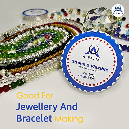 Pack of 3 (20mx0.5mm) Clear Elastic for Bracelet Making Strong & Stretchy Elastic String, Durable & Transparent Thread, Bracelet elastic for Jewellery making Beading & DIY Craft Projects (60m)