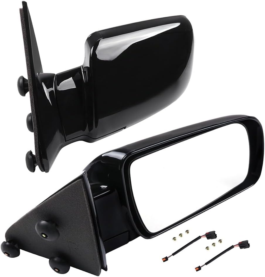 Set Side Mirrors Assembly Fit for 1988-1999 For Chevrolet C1500 C2500 C3500 K1500 K2500 K3500 Suburban Tahoe Manual Fold,Non-heated Manual Smooth Black