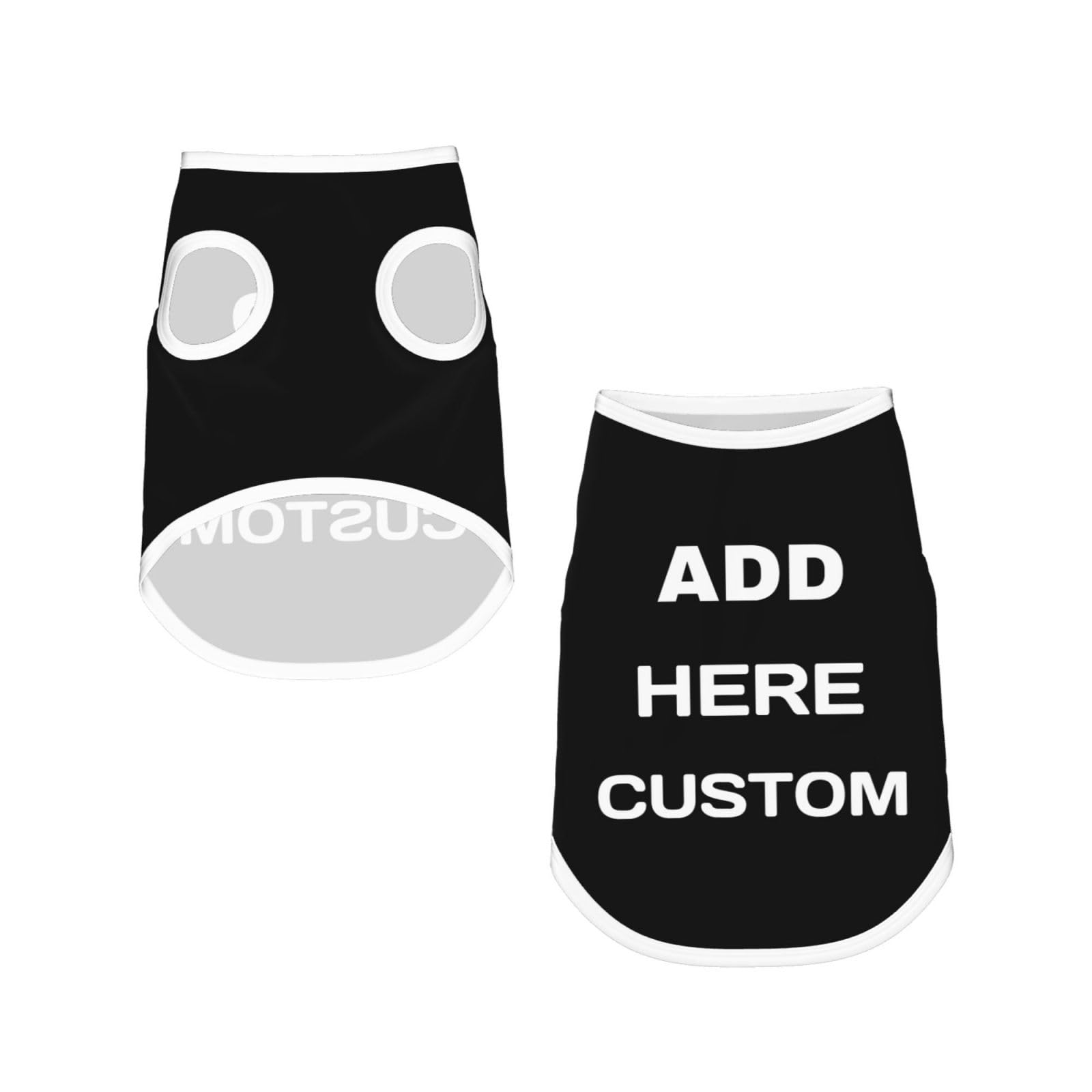 Personalized Cotton Pet T-shirt, Custom Short Sleeves for Dogs Cats Upload Your Design Tee Pet Clothing for Dogs Puppy Cats (Medium)