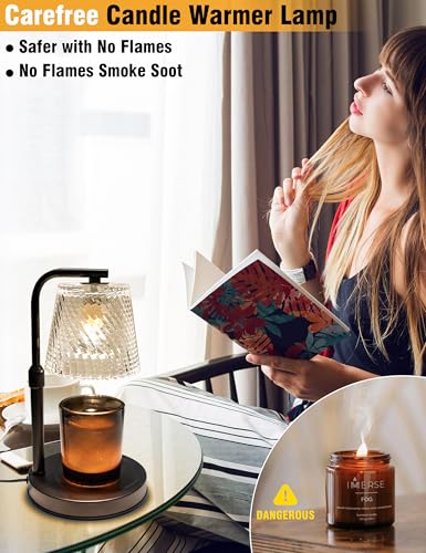 MAOYUE Dimmable Candle Warmer Lamp w/ Adjustable Height & Timer - image 5